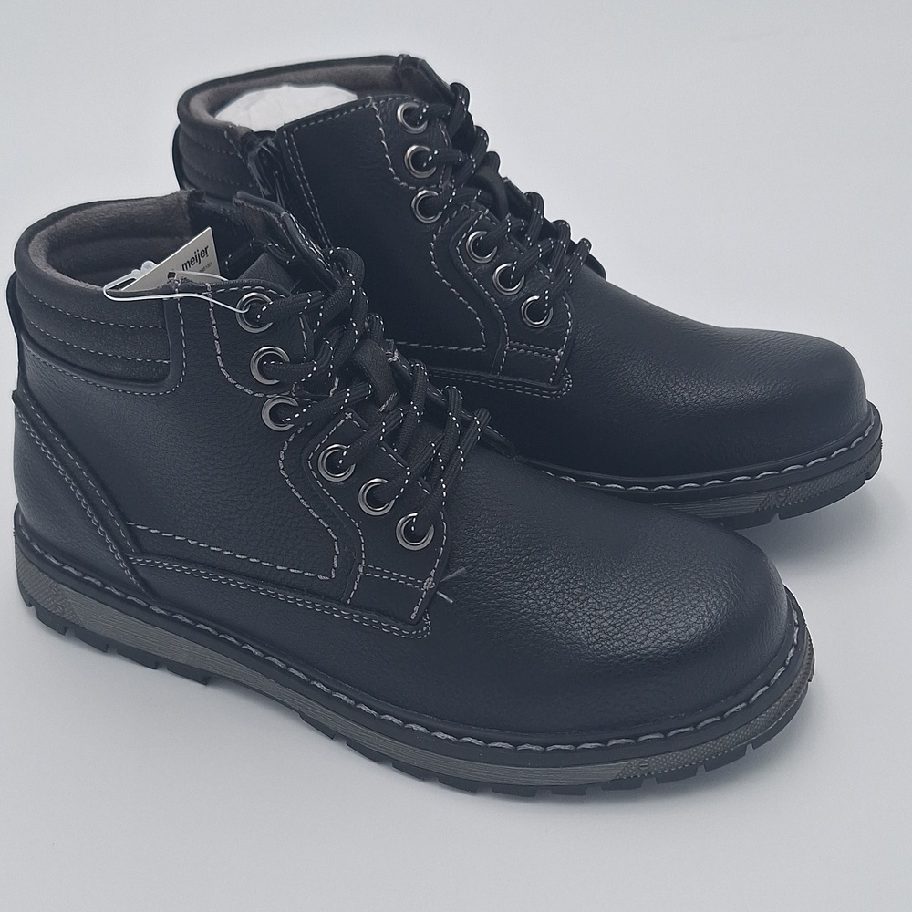 Falls Creek Black Boots Boys Hiking